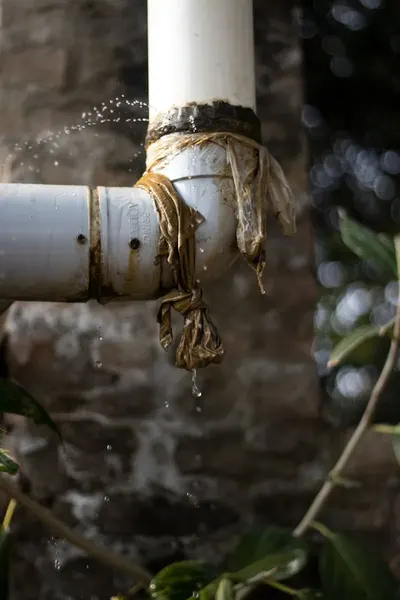 Plumber repairing a water pipe leak in Kent